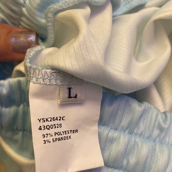 SHEIN/CHICME women’s LG, two piece outfit with anchor &stripes,baby blue-white - Picture 4 of 5